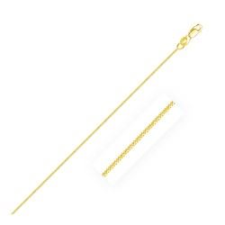 1.0mm 10K Yellow Gold Gourmette Chain