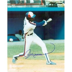 Andre Dawson Signed Montreal Expos 8X10 Photo (Swinging)