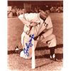 Image 1 : Johnny Mize Signed New York Giants Sepia 8X10 Photo (Kneeling With Bat)