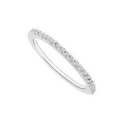 Diamond Wedding Band : 14K White Gold - 0.25 CT Diamonds