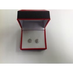 Clear CZ Stud Earring in Gift Box