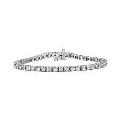 Diamond Row Bracelet : 14K White Gold - 2.00 CT Diamonds