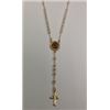 Image 1 : Gold Electroplated Rosary 18-20 with Pearls in a Red Pouch