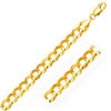 Image 1 : 10.0mm 14K Yellow Gold Solid Curb Chain