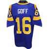 Image 1 : Jared Goff Los Angeles Rams Unsigned TB Blue Prostyle Jersey XL