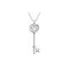 Image 1 : Sterling Silver Heart Key Locket Pendant