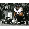 Image 1 : Ray Lewis Signed Baltimore Ravens 16X20 Photo (Spotlight Over Ben Roethlisberger)