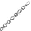 Image 1 : Sterling Silver Diamond Cut Chain Style  Rhodium Plated Bracelet