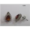 Image 1 : Pear-Shaped CZ Earring Garnet