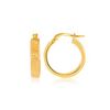 Image 1 : 14K Yellow Gold Greek Key Small Hoop Earrings