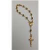 Image 1 : Gold Electroplated 6 mm 7 1/2 Rosary Bracelet in a Red Pouch