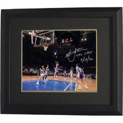 Christian Laettner Signed Duke Blue Devils Horizontal Metallic 8X10 Photo Custom Framed The Shot 3/2
