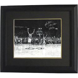 Christian Laettner Signed Duke Blue Devils Horizontal B&W Metallic 16X20 Photo Custom Framed The Sho