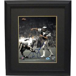 Ron Jaworski Signed Philadelphia Eagles 8X10 Photo Custom Framed #7 (Passing Vs Raiders)