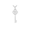 Image 1 : 14K White Gold Key Pendant