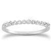 Image 1 : 14K White Gold Floating Diamond Single Shared Prong Wedding Ring Band