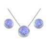 Image 1 : Tanzanite Pendant and Stud Earrings Set in Sterling Silver 2.00 CT TGW