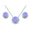 Image 1 : Tanzanite Pendant and Stud Earrings Set in Sterling Silver 2.00 CT TGW