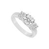 Image 1 : Three Stone Diamond Ring : 14K White Gold - 1.25 CT Diamonds