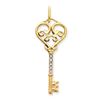 Image 1 : 14K Diamond Key Pendant