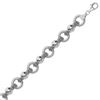 Image 1 : Sterling Silver Multi Strand Bead Chain Bracelet with Rings and Rhodium Plating