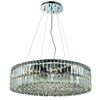 Image 1 : 2030 Maxime Collection Hanging Fixture D28in H7.5in Lt:12 Chrome Finish (Swarovski Strass/Elements C