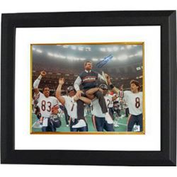 Mike Ditka Signed Chicago Bears Coaching 8X10 Photo Custom Framed Super Bowl XX Carried Off Field