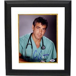 George Clooney Signed ER Green Scrubs 8X10 Photo Custom Framed- PSA Hologram (Movie/Entertainment)