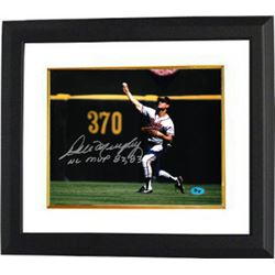 Dale Murphy Signed Atlanta Braves 16X20 Photo Custom Framed NL MVP 82, 83 (White Jersey Throwing)