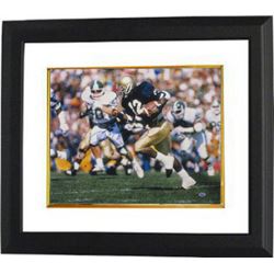 Ricky Watters Signed Notre Dame Fighting Irish 8X10 Photo Custom Framed #12 (Horizontal)