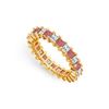 Image 1 : Diamond and Ruby Eternity Band : 18K Yellow Gold – 3.00 CT TGW