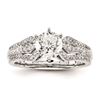 Image 1 : 14K White Gold Diamond Semi-Mount Ring