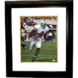 Santonio Holmes Signed Ohio State Buckeyes 16X20 Photo Custom Framed