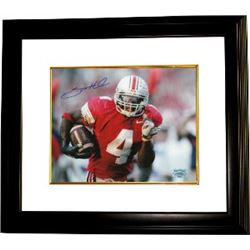 Santonio Holmes Signed Ohio State Buckeyes 8X10 Photo Custom Framed