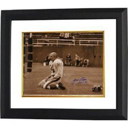 Y.A. Tittle Signed New York Giants Blood 16X20 (Sepia) Photo HOF 71 Custom Framed