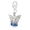 Image 1 : Sterling Silver Multi Color Crystal Accented Angel Charm