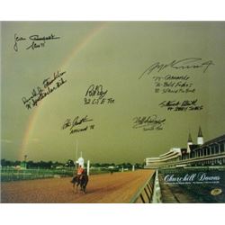 Jean Cruguet Signed Churchill Downs Kentucky Derby Winners (1977) Horse Racing Rainbow 16X20 Photo 7