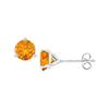 Image 1 : Sterling Silver Martini Style Citrine Stud Earrings with 1.00 CT TGW