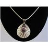 Image 1 : Micropave Pendant Shell Shaped with Necklace Gold Electroplated 16 + 2 Extension