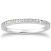 Image 1 : 14K White Gold Micro-pave Diamond Wedding Ring Band Set 3/4 Around