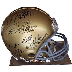 Chris Zorich Signed Notre Dame 1988 Greats Full Size Authentic Helmet Perfect- 6 Sigs With 6 Insc's 