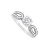 Image 1 : Semi Mount Engagement Ring in 14K White Gold 0.25 Carat Diamonds Not Included Center Diamond