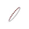 Image 1 : Ruby and Diamond Eternity Bangle : 14K White Gold - 2.00 CT TGW