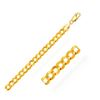 Image 1 : 7.0mm 14K Yellow Gold Solid Curb Chain
