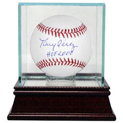 Tony Perez Signed Official Major League Baseball HOF 2000 W/ Glass Case (Cincinnati Reds)