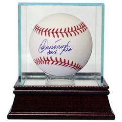 Orlando Hernandez Signed Official Major League Baseball El Duque #26 W/ Glass Case (Yankees/Mets/Whi