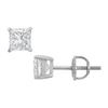 Image 1 : 14K White Gold : Princess Cut Diamond Stud Earrings – 1.00 CT. TW.