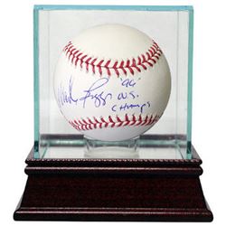 Wade Boggs Signed Official Major League Baseball 96 WS Champs W/ Glass Case (New York Yankees)