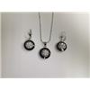Image 1 : CZ Necklace and Earring Set Rhodium Plated in Gift Box