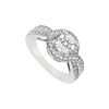 Image 1 : 14K White Gold Semi Mount Engagement Ring with 0.50 Carat Diamonds Not Included Center Diamond